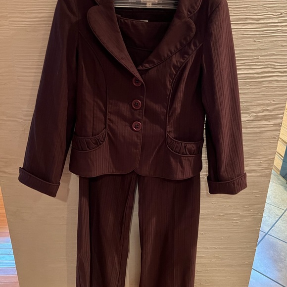 Nanette Lepore Brown Pant Suit Size 10 - Picture 5 of 7
